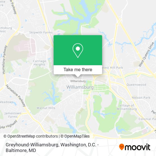 Mapa de Greyhound-Williamsburg