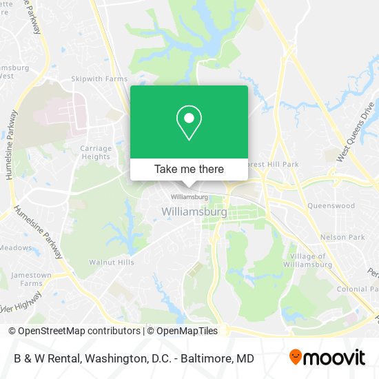 B & W Rental map