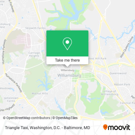 Triangle Taxi map