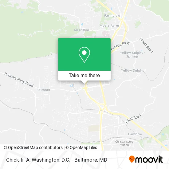 Chick-fil-A map