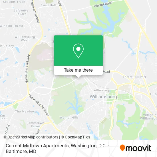 Current Midtown Apartments map