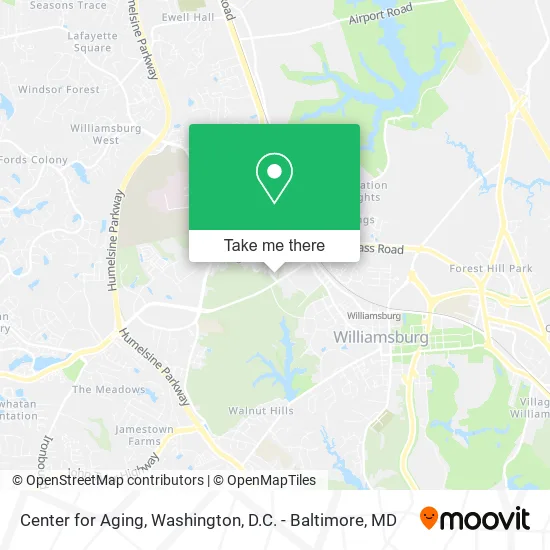 Center for Aging map