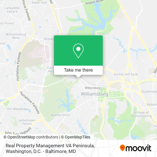 Real Property Management VA Peninsula map
