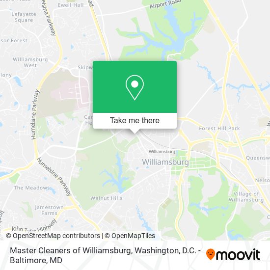 Master Cleaners of Williamsburg map