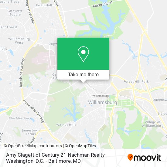 Amy Clagett of Century 21 Nachman Realty map