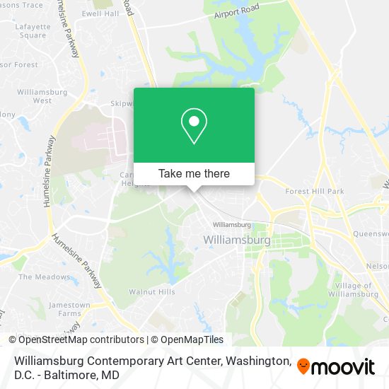 Mapa de Williamsburg Contemporary Art Center