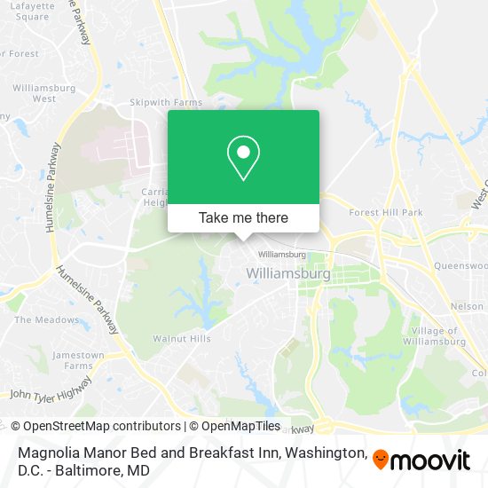 Magnolia Manor Bed and Breakfast Inn map