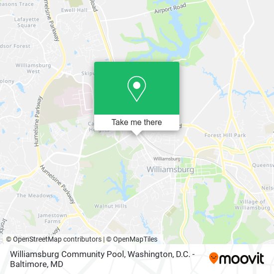 Williamsburg Community Pool map