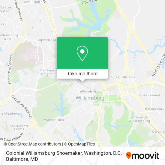 Colonial Williamsburg Shoemaker map