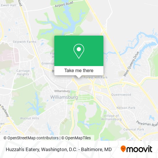 Mapa de Huzzah's Eatery