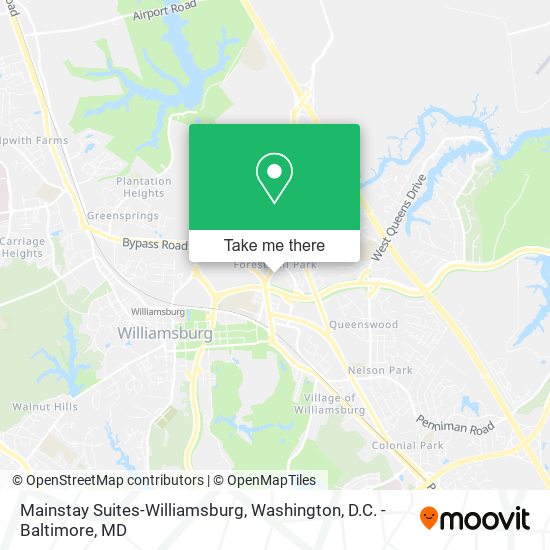 Mainstay Suites-Williamsburg map