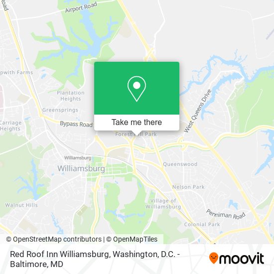 Red Roof Inn Williamsburg map