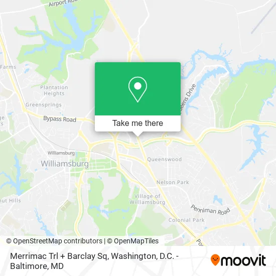 Merrimac Trl + Barclay Sq map