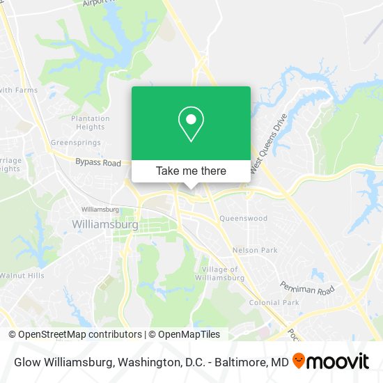 Glow Williamsburg map