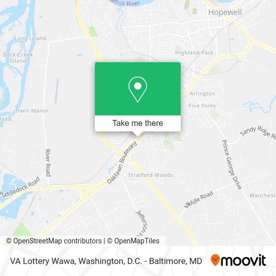 VA Lottery Wawa map