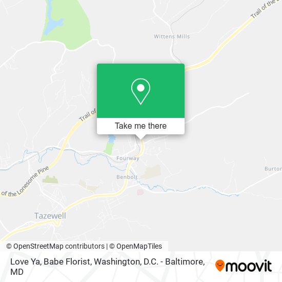 Love Ya, Babe Florist map