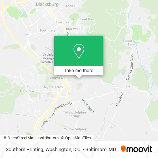 Southern Printing map