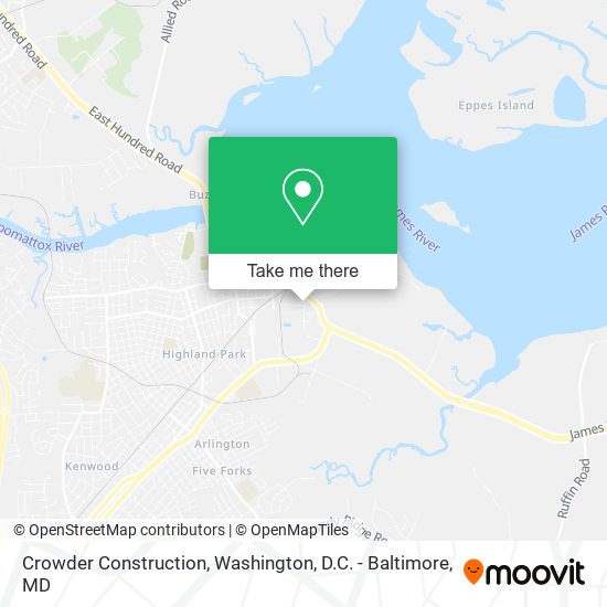 Crowder Construction map