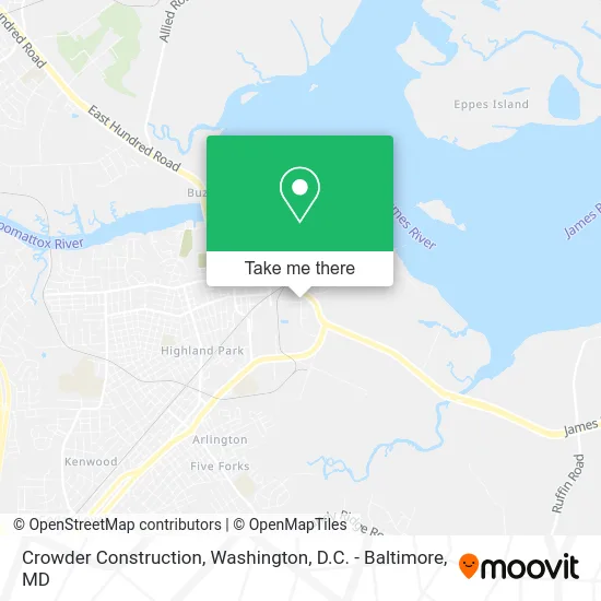 Crowder Construction map
