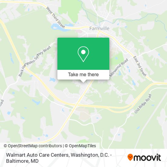 Walmart Auto Care Centers map