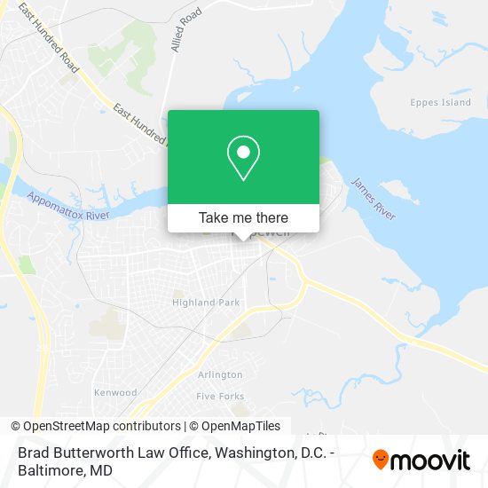 Brad Butterworth Law Office map