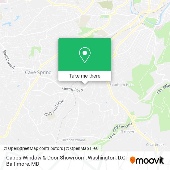 Capps Window & Door Showroom map