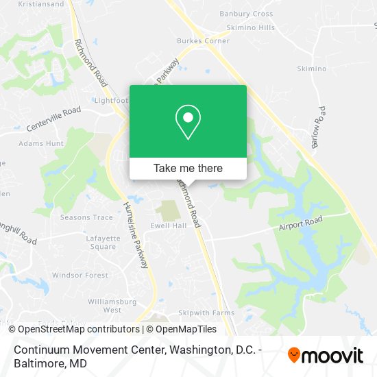 Continuum Movement Center map