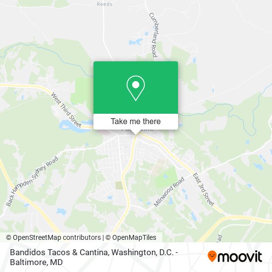 Mapa de Bandidos Tacos & Cantina