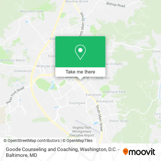 Goode Counseling and Coaching map