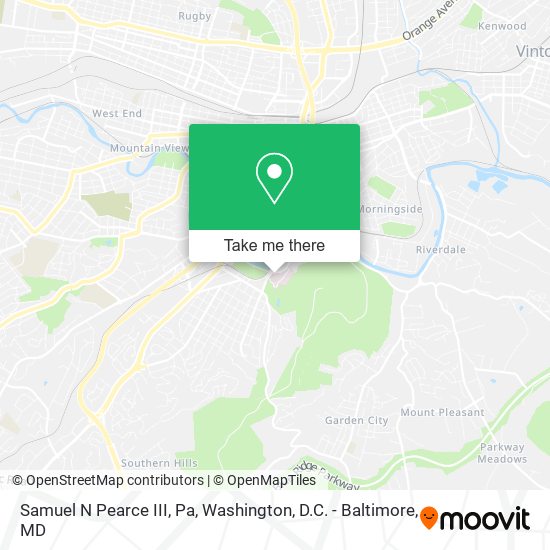 Samuel N Pearce III, Pa map