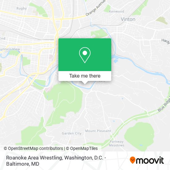 Mapa de Roanoke Area Wrestling