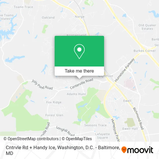 Cntrvle Rd + Handy Ice map