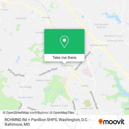 Mapa de RCHMND Rd + Pavillion SHPS