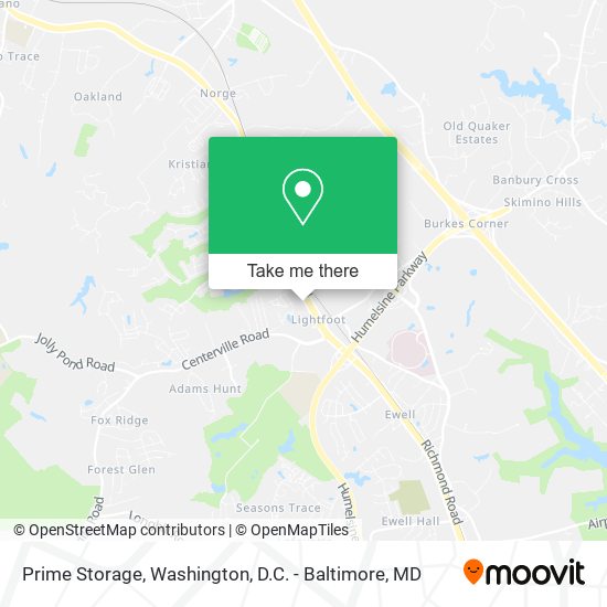 Mapa de Prime Storage
