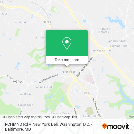 Mapa de RCHMND Rd + New York Deli
