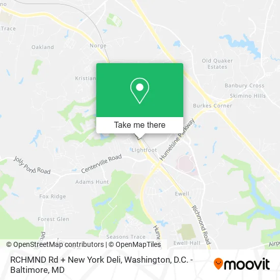 RCHMND Rd + New York Deli map