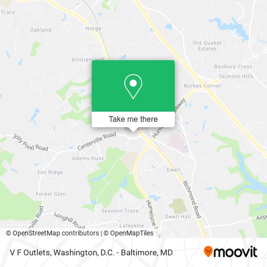 V F Outlets map
