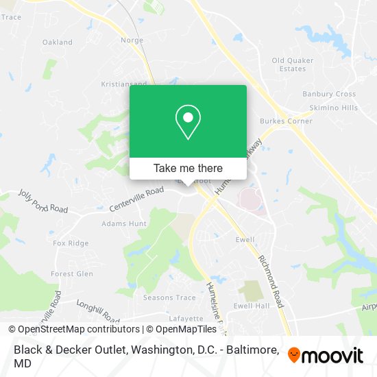 Mapa de Black & Decker Outlet