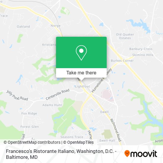 Francesco's Ristorante Italiano map