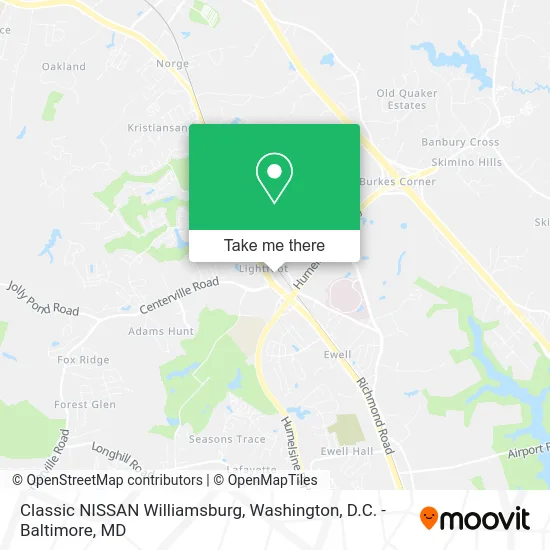 Classic NISSAN Williamsburg map
