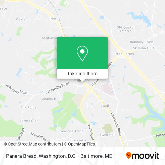Mapa de Panera Bread