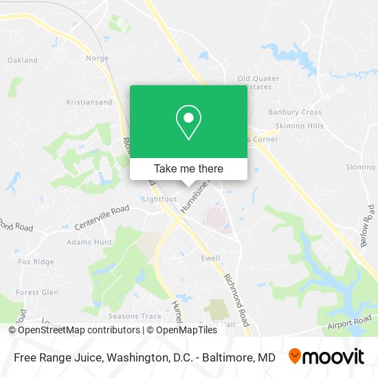 Free Range Juice map