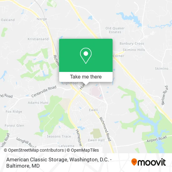 American Classic Storage map