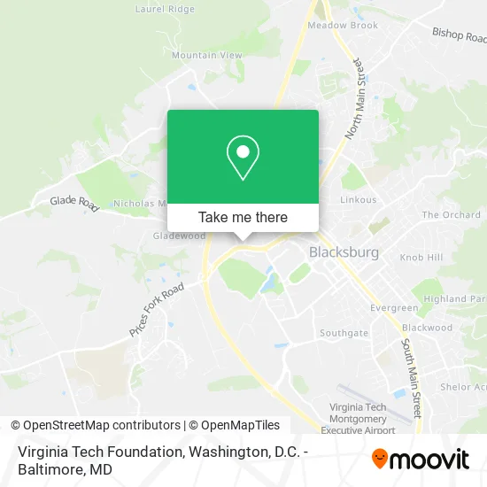 Virginia Tech Foundation map