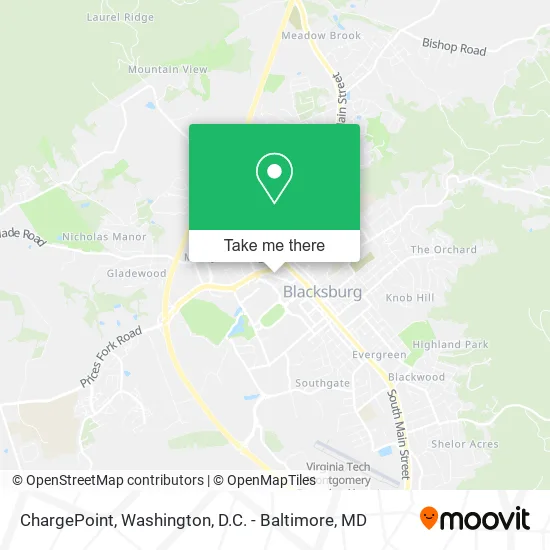 Mapa de ChargePoint