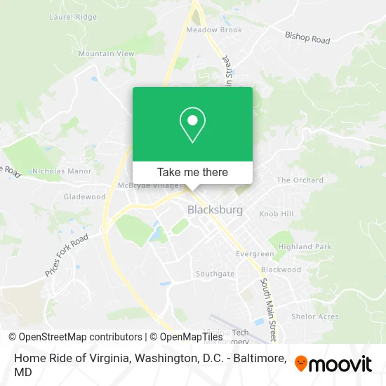 Home Ride of Virginia map