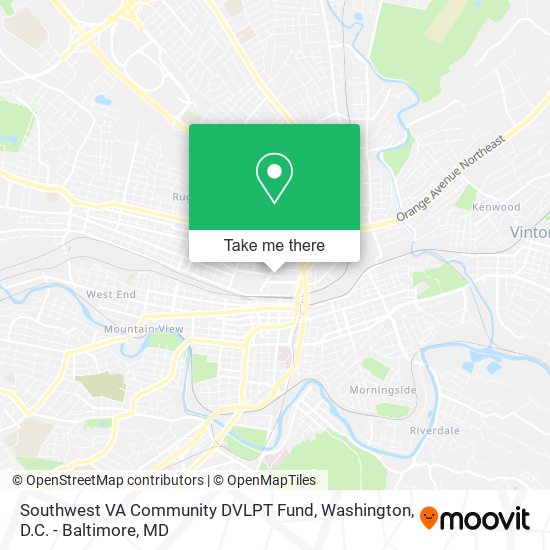 Mapa de Southwest VA Community DVLPT Fund