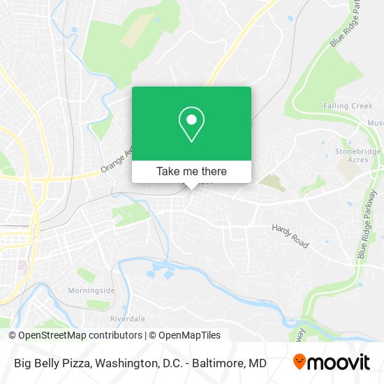 Big Belly Pizza map