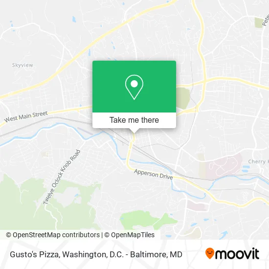 Gusto's Pizza map