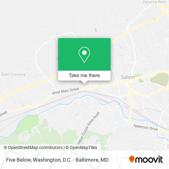 Five Below map